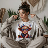 7月4日のお祝いカウ トライブレンドTシャツ