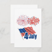 7月4日のお祝い エンクロージャーカード (正面/裏面)