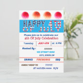 7月4日のお祝い 招待状 (スタンド正面)