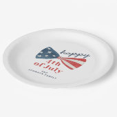 7月4日のかわいいハッピーイベント ペーパープレート (アングル)