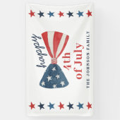 7月4日のかわいいハッピーイベント 横断幕 (縦)