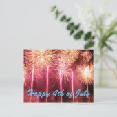 7月4日のはがきおめでとう ポストカード (スタンド正面)