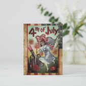 7月4日のはがき屋ヴィンテージ女子 ポストカード (スタンド正面)