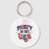 7月4日のアメリカでのパーティー独立記念日アメリカ キーホルダー (正面)