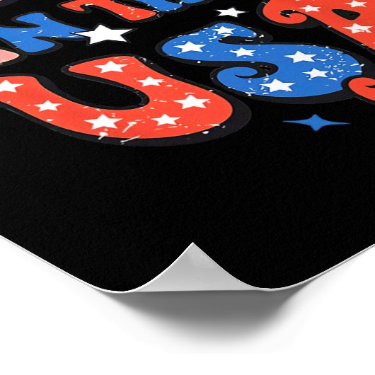 7月4日のアメリカでのパーティー独立記念日アメリカ ポスター (角)