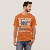 7月4日のアメリカのみビールを飲む Tシャツ (正面フル)