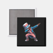 7月4日のアメリカのアフリカのダビングボーイ マグネット (正面/裏面)