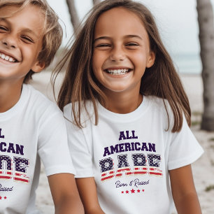 7月4日のアメリカのベビー愛国心 Tシャツ