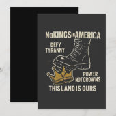 7月4日のアメリカアンチトランプで王なし サンキューカード (正面/裏面)