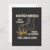 7月4日のアメリカアンチトランプで王なし シーズンポストカード (正面/裏面)