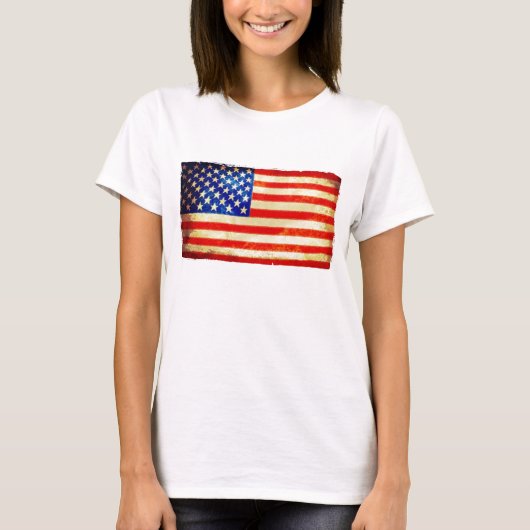 7月4日のアメリカ国旗のシャツ – アメリカ Tシャツ (正面)
