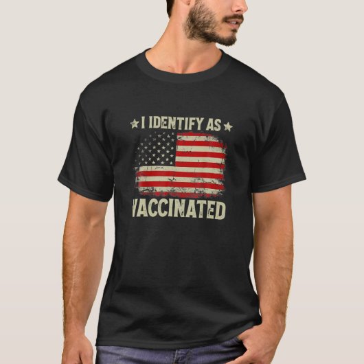 7月4日のアメリカ国旗の予防接種と見なした Tシャツ (正面)