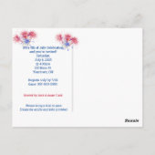 7月4日のアメリカ国旗を持つヒトデ ポストカード (裏面)