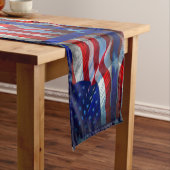 7月4日のアメリカ愛国国旗 ショートテーブルランナー (インサイチュ)