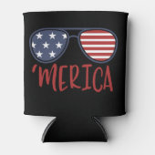 7月4日のアメリカ愛国的なサングラス 缶クーラー (正面)
