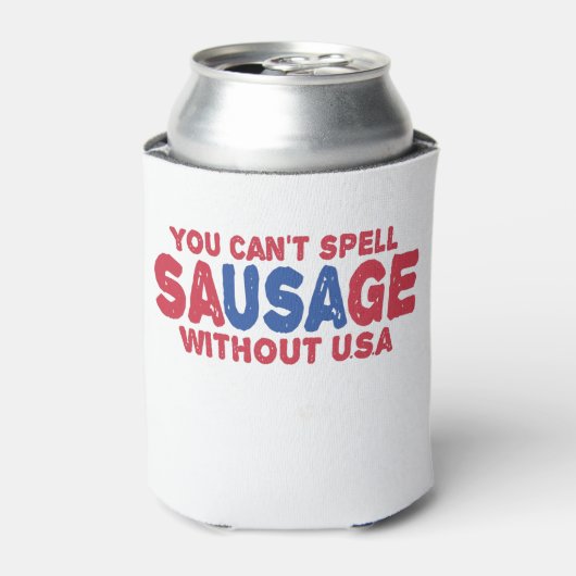 7月4日のアメリカ抜きでソーセージを綴おもしろいることはできない 缶クーラー (缶正面)