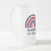 7月4日のアメリカ独立記念日 フロストグラスビールジョッキ (正面左)