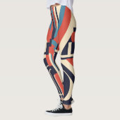 7月4日のアールデコ幾何学的レギンス レギンス (左)