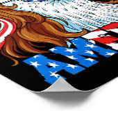 7月4日のイーグルムレットアメリカ国旗Usa Patriot ポスター (角)