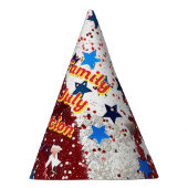 7月4日のカスタマイズ可能なパーティー帽子 パーティーハット (右)