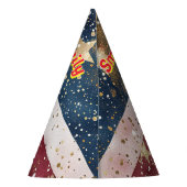 7月4日のカスタマイズ可能なパーティー帽子 パーティーハット (裏面)