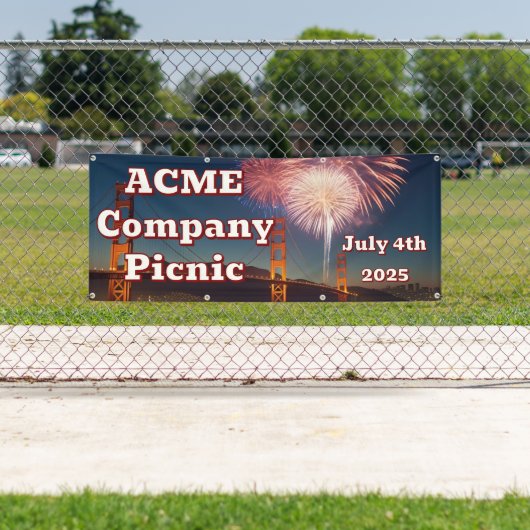 7月4日のカスタマイズ可能な屋外バナー（グロメット付き） 横断幕 (インサイチュ)