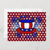 7月4日のクラッカーおめでとう ポストカード (正面/裏面)