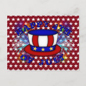 7月4日のクラッカーおめでとう ポストカード (正面)