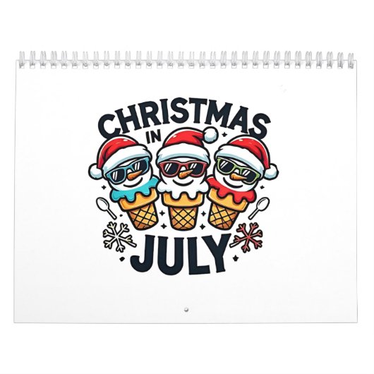 7月4日のクリスマスアイスUSA カレンダー (カバー)