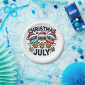 7月4日のクリスマスアイスUSA ペーパープレート (パーティー)