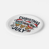 7月4日のクリスマスアイスUSA ペーパープレート (アングル)