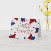 7月4日のグリッターカード カード (黄色い花)