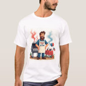 7月4日のグリルマスターTシャツ Tシャツ (正面)