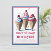 7月4日のスクープ・アイスクリームコーンパーティー 招待状 (スタンド正面)