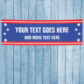 7月4日のスターとストライプカスタム文字 横断幕