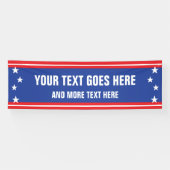 7月4日のスターとストライプカスタム文字 横断幕 (横)