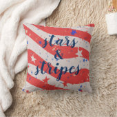 7月4日のスターとストライプ愛国国旗 クッション (ブランケット)