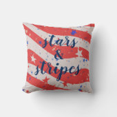 7月4日のスターとストライプ愛国国旗 クッション (正面)