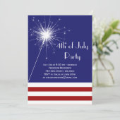 7月4日のスパークラーパーティの招待状 招待状 (スタンド正面)