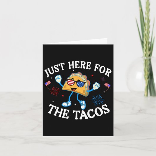 7月4日のタコスおもしろい・サングラス カード (正面)