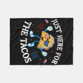 7月4日のタコスおもしろい・サングラス フリースブランケット (正面(横))