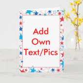 7月4日のテンプレートカード(独自の文字/写真を追加) カード (黄色い花)