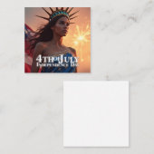 7月4日のデザイン – 花火と自由 ノートカード (正面/裏面)