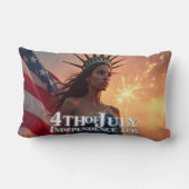 7月4日のデザイン – 花火と自由 ランバークッション (裏面)