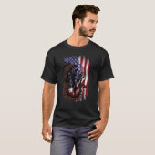 7月4日のドイツのアメリカ国旗 Tシャツ (正面フル)