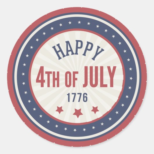 7月4日のハッピーインディペンデンス ラウンドシール (正面)