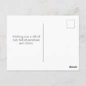 7月4日のハッピーフリーダムハガキ ポストカード (裏面)