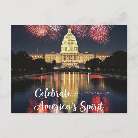 7月4日のハッピーフリーダムハガキ ポストカード (正面)