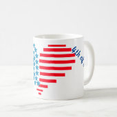 7月4日のハートのコーヒーマグ コーヒーマグカップ (正面右)