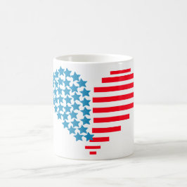 7月4日のハートのコーヒーマグ コーヒーマグカップ